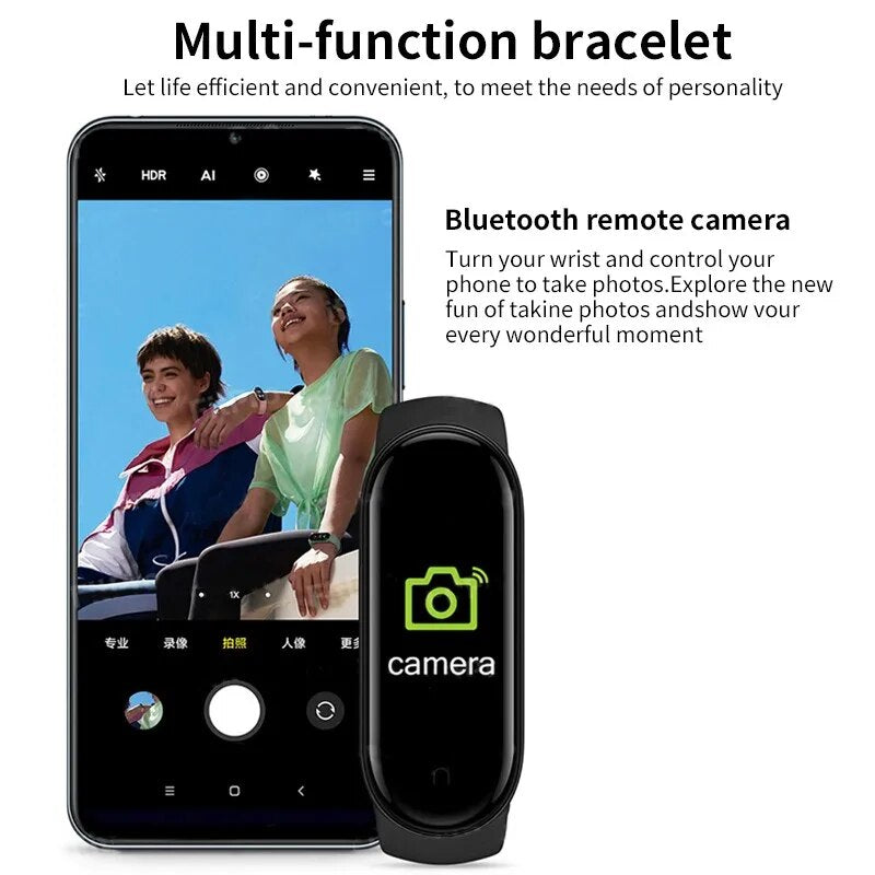 Band 6 Smart Watch 2023 for Apple Xiaomi Huawei Waterproof Digital Electronic Wristwatch Fashion Sports Smart Bracelet Watch