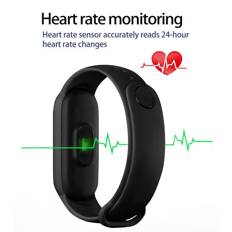 Smart Watch Band7 2023 New Sports Digial Smart Fitness Bracelet Clock Dynamic Color Display Screen Heart Rate For Android Xiaomi