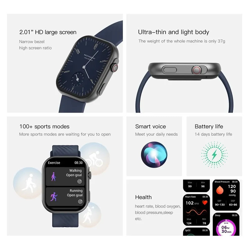 BWSMRIG New Men Smartwatch Bluetooth Call Heart Rate Sleep Monitoring Sports Fitness Bracelet Women Smart Watch for iOS Xiaomi